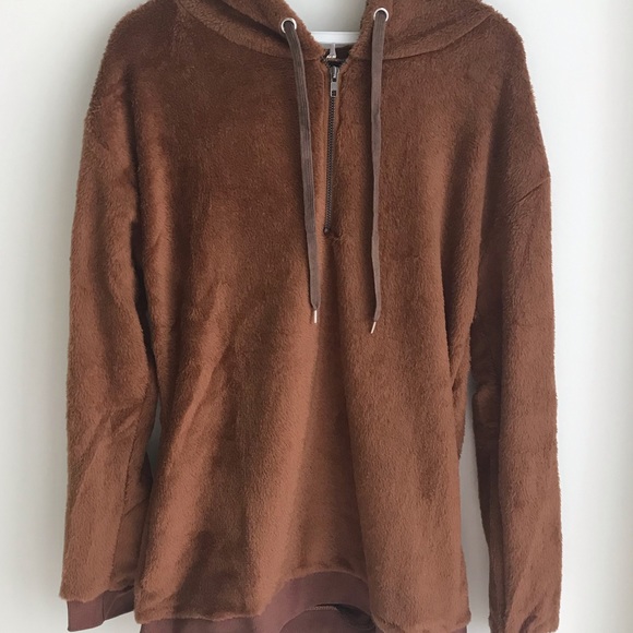 Cozy Warm Teddy Oversized Pullover Sweater Hoodie - Picture 4 of 6